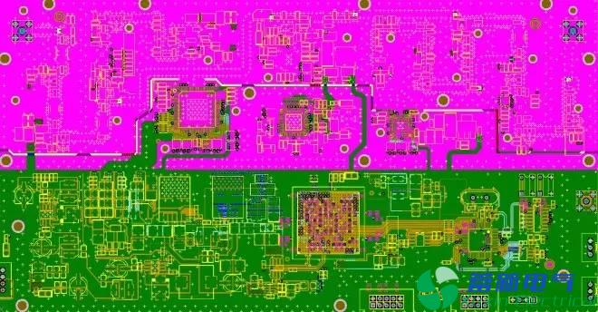 變頻電源PCB 底層開(kāi)窗圖